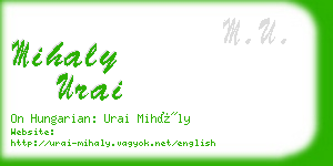 mihaly urai business card